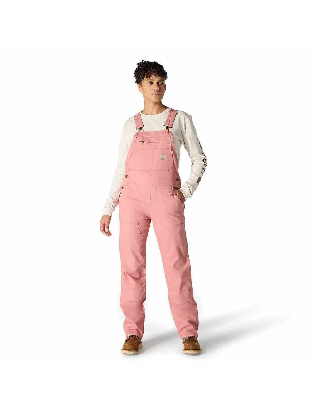 Carhartt Ashland Bib Overalls Loose Fit Pink Size M